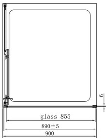 Cabina dus dreptunghiulara crom 120x90 cm Mediterraneo Iris 1200x900 mm