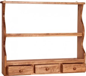 Corp suspendat, L79 18 H68 cm, 3 sertare, lemn masiv