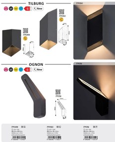 Aplica LED iluminat exterior ambiental, Protectie IP54, Ognon
