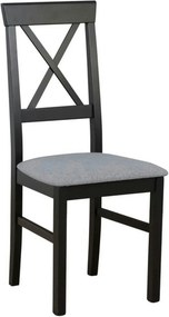 Scaun ALLA 3, gri deschis/negru, stofa clasica/lemn, 43x51x95 cm