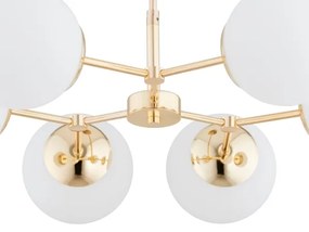 Lustră pe tijă FOTON 6xE14/40W/230V aurie/albă