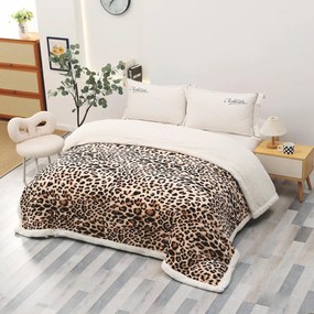 Pătură pufoasă cu blăniță, groasă 2.3 kg, 200x230 cm, PMB09