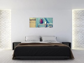 Tablou cu veteran turcoaz (120x50 cm)