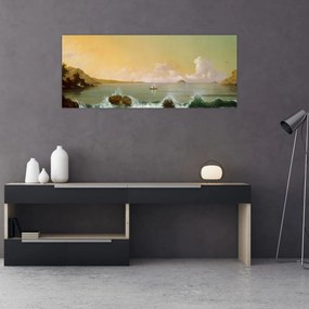 Tablou - Martin Johnson Heade, Rio de Janeiro Bay, reproducere (120x50 cm)