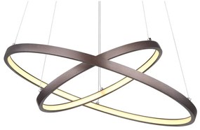 Lustra LED suspendata design modern Ralph cafea 51cm