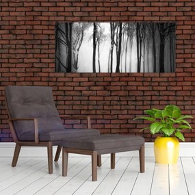 Tablou - Lup în pădurea întunecată (120x50 cm)