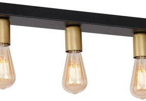 Plafonieră FILO 5xE27/60W/230V neagră/aurie
