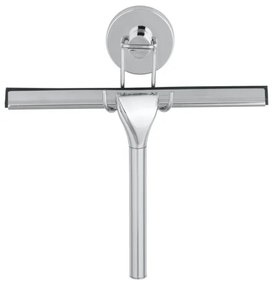 WENKO 20877100 - Racletă VACUUM-LOC rotundă, oțel inoxidabil lucios, crom/argintiu, 24,5x25 cm