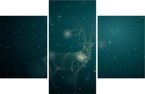 Tablou - Cerb magic noaptea (90x60 cm)