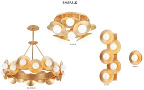 Candelabru LUX realizat manual, design modern EMERALD, cu 16 surse de lumina