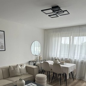 Plafoniera neagra cu LED integrat, cu dimmer in 3 trepte, cu 4 lumini - Lejo