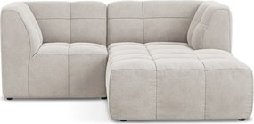 Colțar bej cu tapițerie din catifea (cu colț pe partea dreaptă/cu șezlong) Aloha – Makamii