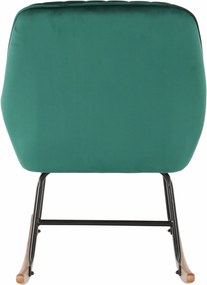 Fotoliu balansoar, catifea Velvet verde, TARAM
