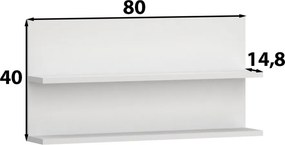 Raft Frazio – 80x15x40 cm – Stejar Artisan