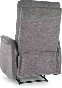Fotoliu recliner SOLON M, stofa clasica gri inchis - Brego 18, 74x86/1