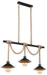 Globo 15690-3H - Lustră DIANA cu cablu, 3xE27/60W/230V, neagră