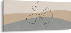 Tablou - Sărut de linie de artă (120x50 cm)