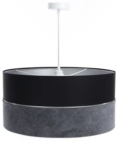 Lustră pe cablu TWIST 1xE27/60W/230V negru/gri/argintiu