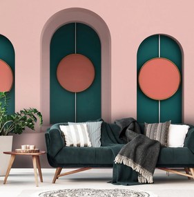 Fototapet - Minimalism. Arcade geometrice în pastel (254x184 cm)