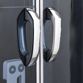 Cadă de baie cu hidromasaj Emilia 135 cu electronică, neagră