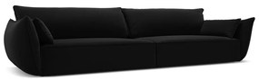 Canapea neagră cu tapițerie din catifea 248 cm Vanda – Mazzini Sofas