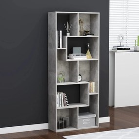vidaXL Bibliotecă, gri beton, 67x24x161 cm, lemn prelucrat