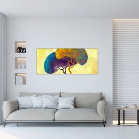 Tablou - Copaci în deal (120x50 cm)
