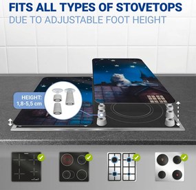 Protecții de aragaz 2 buc. din sticlă temperată 30x52 cm – Maximex