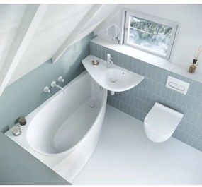 Ravak CQ01000000 - Cadă de colț AVOCADO 160x75 cm, acrilică, albă