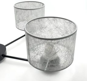 Candelabru pe lanț ROSA 5xE27/60W/230V negru/gri