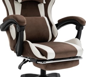 Scaun de birou/gaming, maro/alb, HOSPO