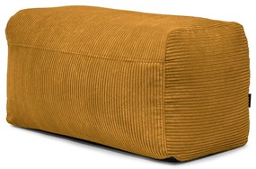 Fotoliu bean bag galben muștar cu tapițerie din catifea reiată Plus 100 Lounge – SLOWDOWN