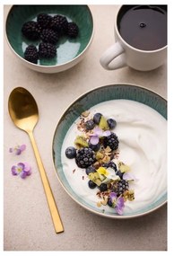 Bol alb/verde din gresie 400 ml Gastro White/Green – Bitz