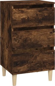 vidaXL Noptieră, stejar afumat, 40x35x70 cm, lemn prelucrat