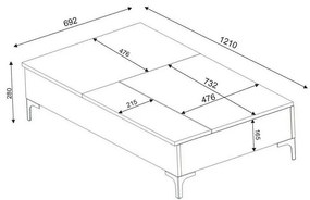 Măsuță de conferință Esinti Walnut