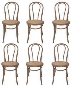 Set 6 scaune lemn Ruddy 42/42/88 cm