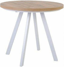 Masa extensibila PARES, stejar wotan/alb, PAL laminat/lemn, 90/180x90x