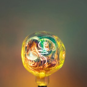 Lampă LED E27 dimabilă cu filament spiralat G125 Curcubeu 4W 200 lm 1800K