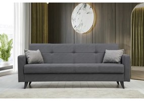 Canapea extensibilă KORFU, 3 locuri, gri închis