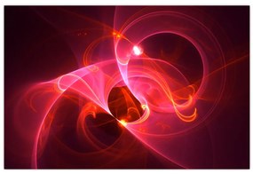 Tabloul modern cu abstacție roz (90x60 cm)
