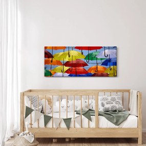 Tablou - Umbrele colorate (120x50 cm)