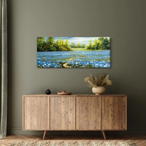 Tablou - Drum de câmp, pictură în ulei (120x50 cm)