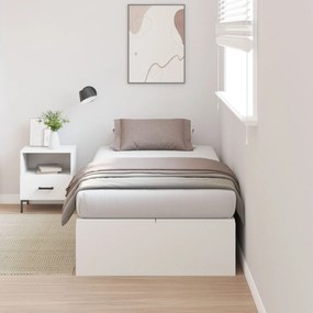 vidaXL Cadru de pat cu depozitare Alb 80x200 cm