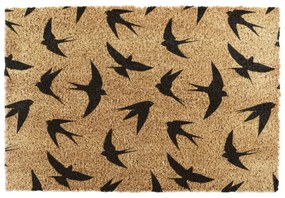 Covoraș de intrare din fibre de nucă de cocos 60x90 cm Swallows – Artsy Doormats