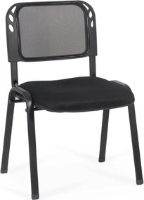 Scaun conferinta VENTO, spatar Mesh, cadru metalic, Negru