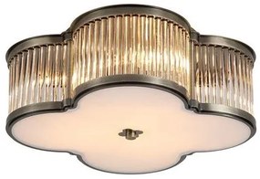 Plafoniera metal alama antique, sticla Lotus 3L