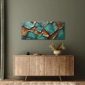 Tablou - Pictură verde-auriu (120x50 cm)
