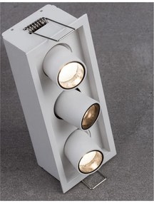 Corp LED incastrabil cu 3 Mini Spoturi ajustabile DESERT albe