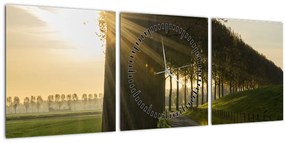 Tablou cu alee (cu ceas) (90x30 cm)