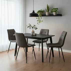Masă de dining cu blat negru 70x120 cm Vojens – Bonami Essentials